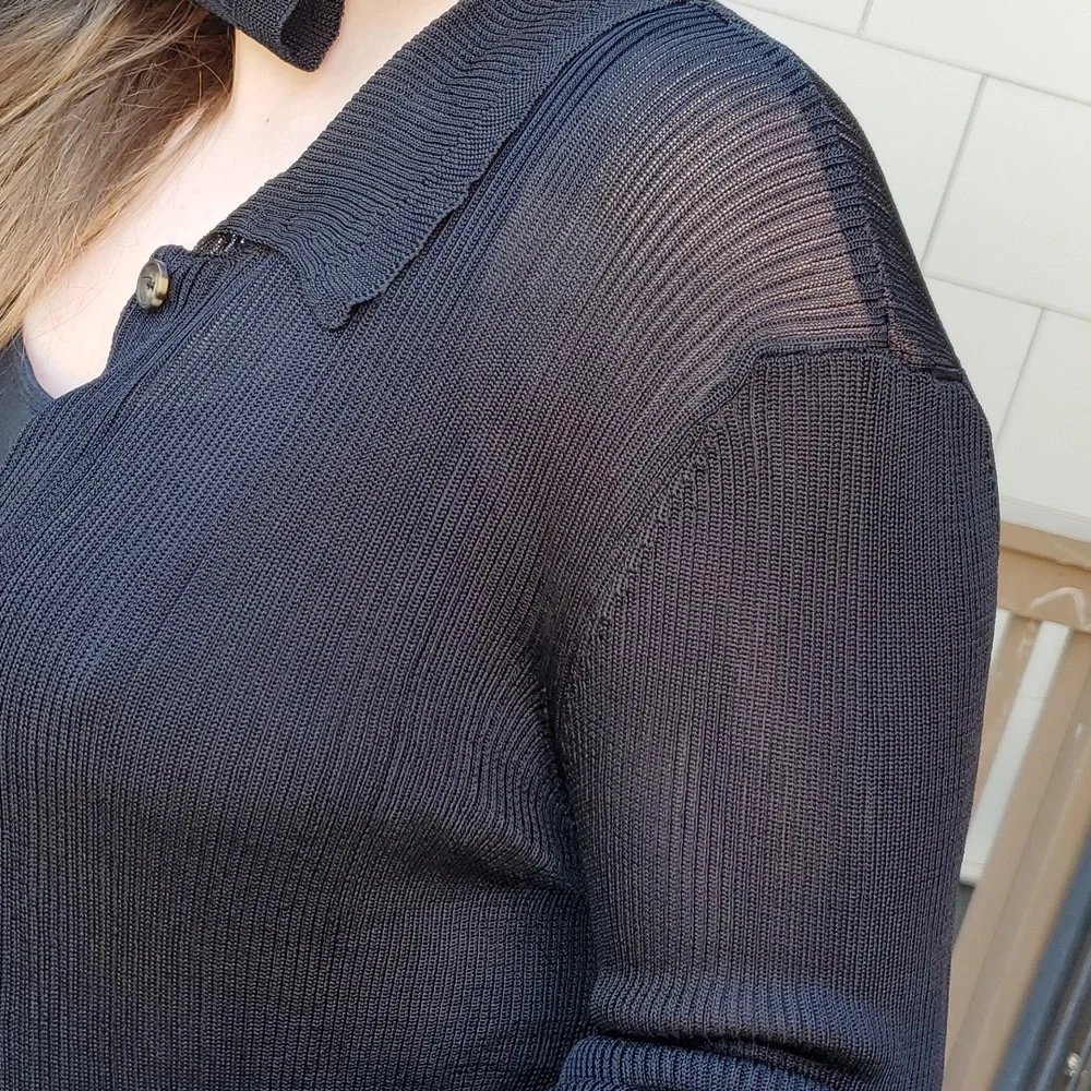 Free People Black Button-Up Top - Picture 8 of 16